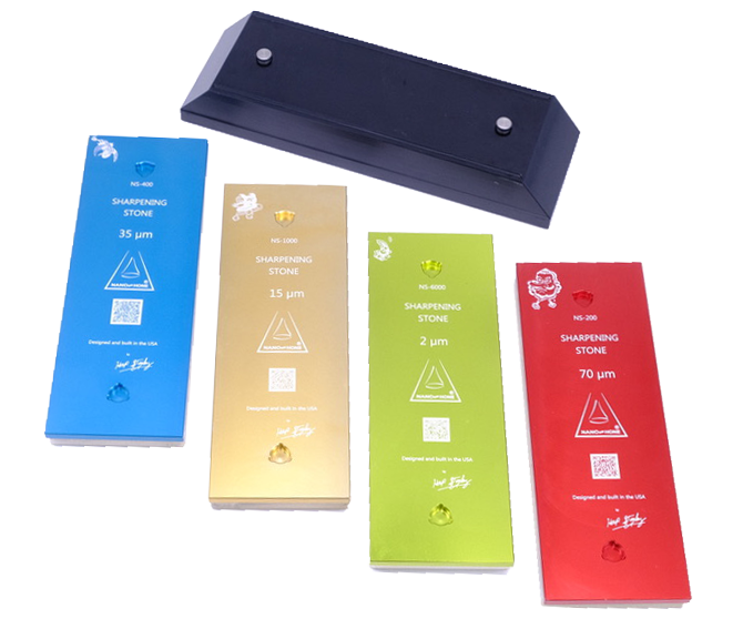 4-Stone Sharpening Set with Nano Stage