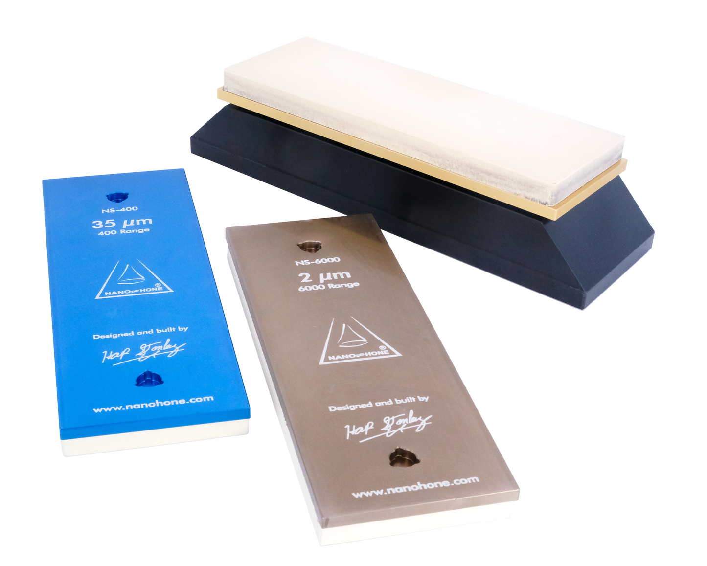 3-Sharpening Stone Set with Nano Stage